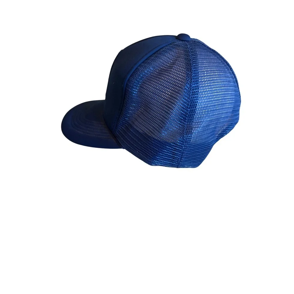 Hendricks County Ham Club Blue Trucker Hat One Size Fits All 100% Polyester & Ny